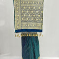 Elegant Bottle Green Banarasi Silk Saree - Mangaldeep NX
