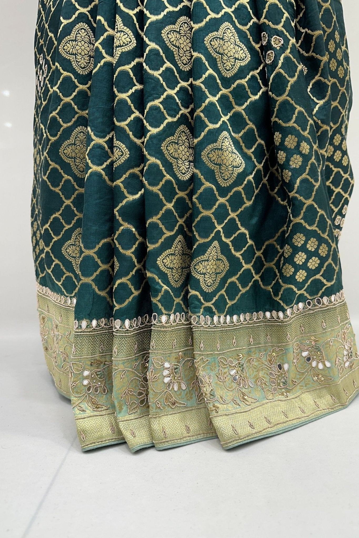 Elegant Bottle Green Designer Saree - Mangaldeep NX