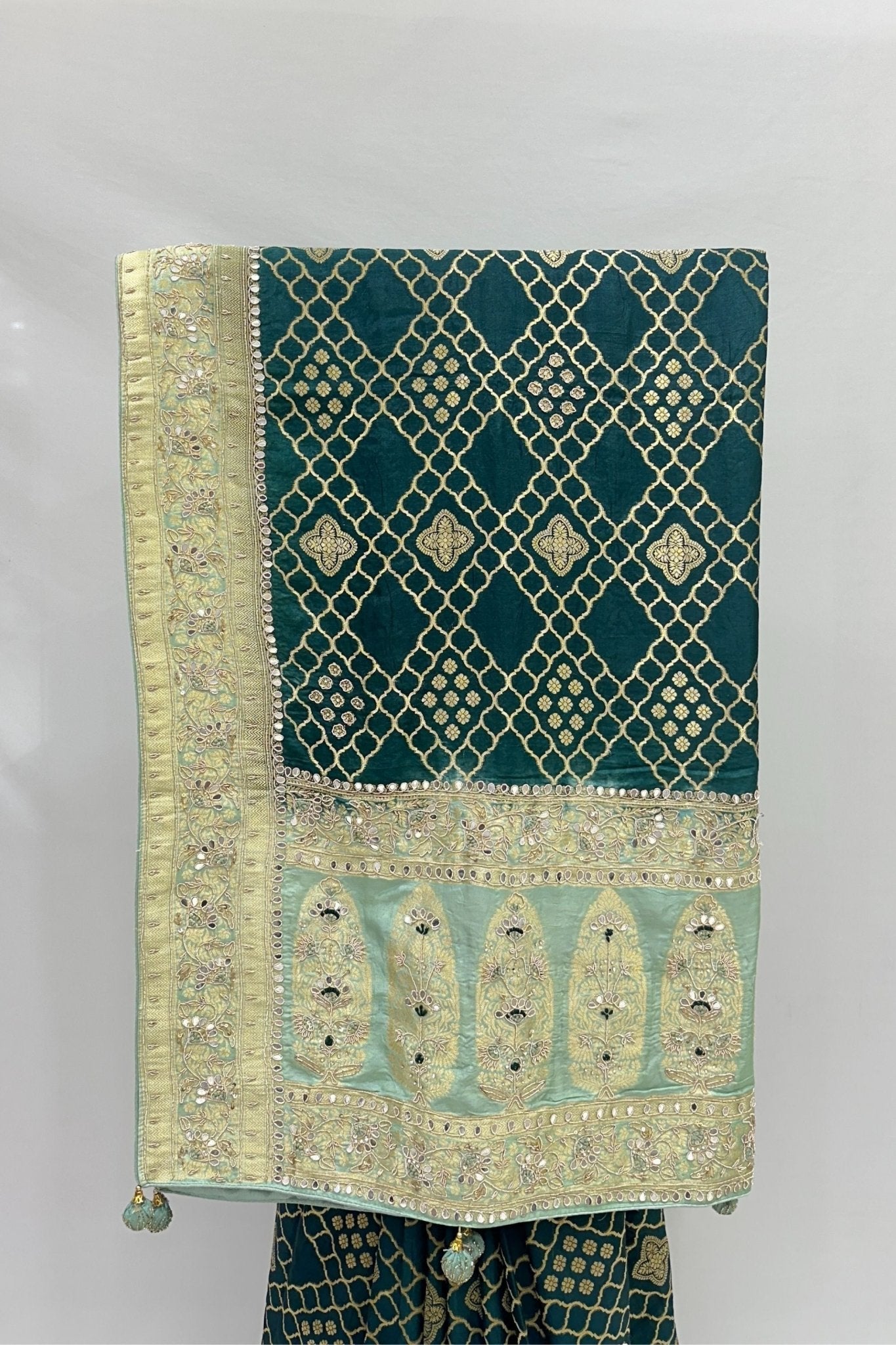 Elegant Bottle Green Designer Saree - Mangaldeep NX