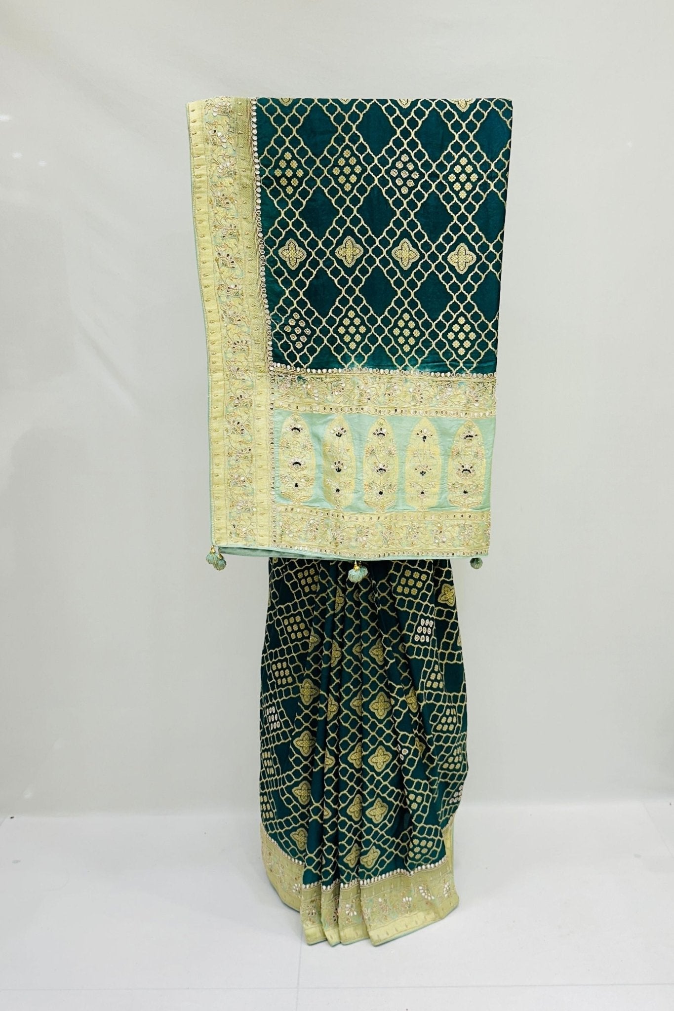 Elegant Bottle Green Designer Saree - Mangaldeep NX