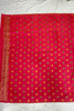 Elegant Cream Silk Saree with Red - Mangaldeep NX