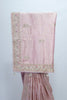 Elegant Dusty Pink Handloom Banarasi Silk Saree with Stone Work Border Bridal Festive Wear - Mangaldeep NX