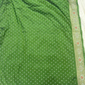 Elegant Green and Ivory Banarasi Silk Saree - Mangaldeep NX