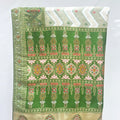 Elegant Green and Ivory Banarasi Silk Saree - Mangaldeep NX