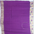 Elegant Lavender Patola Print Saree with Zari Border Traditional Banarasi Style Silk Blend Saree for Festive Wedding Wear - Mangaldeep NX
