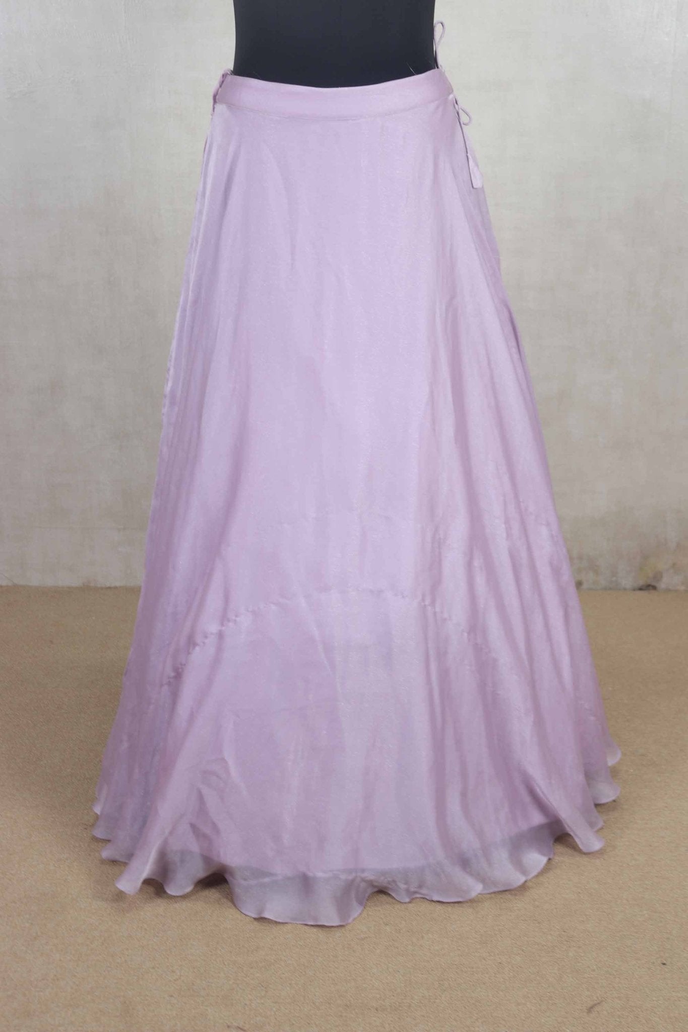 Elegant Lavender Sequin Blouse Lehenga with Ruffle Dupatta - Mangaldeep NX