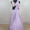 Elegant Lavender Sequin Blouse Lehenga with Ruffle Dupatta - Mangaldeep NX