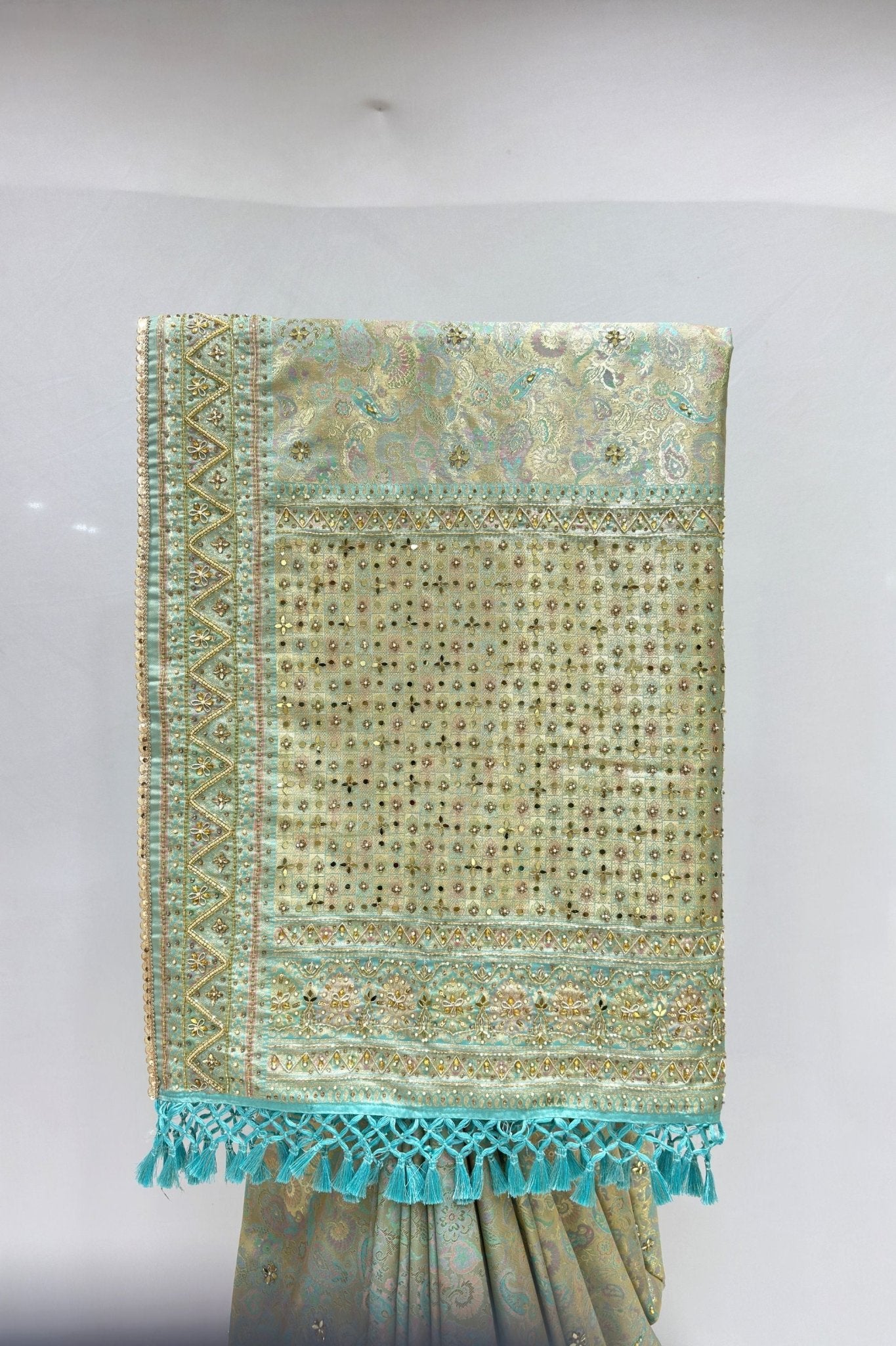 Elegant Light Green Banarasi Silk Saree - Mangaldeep NX