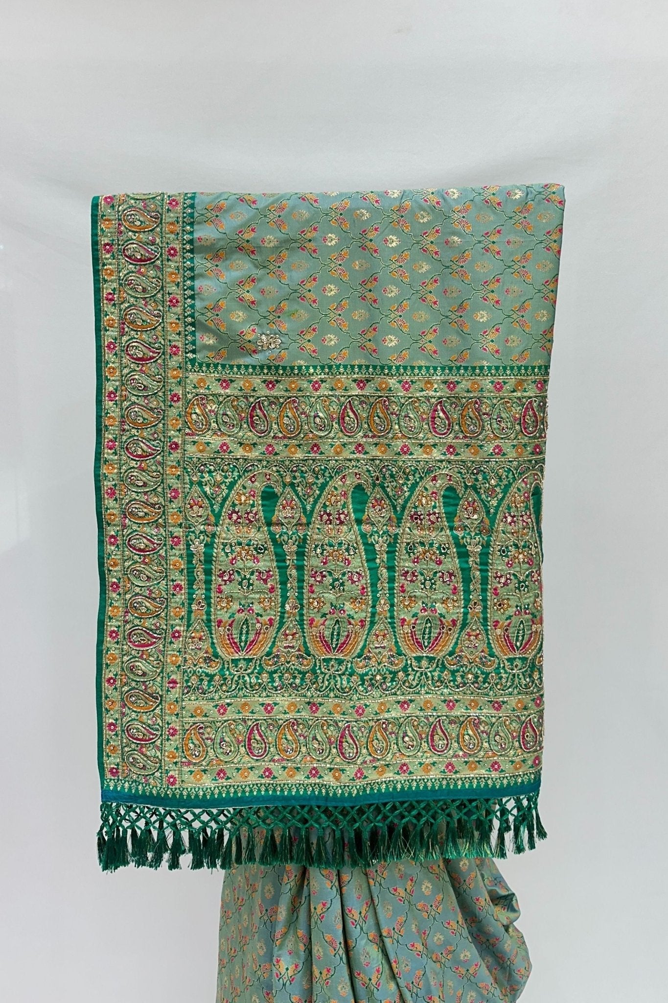 Elegant Light Green Banarasi Silk Saree - Mangaldeep NX