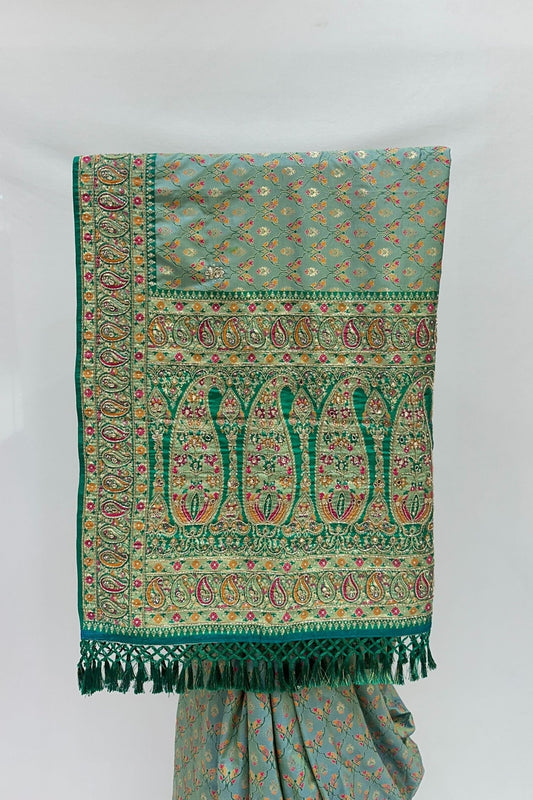 Elegant Light Green Banarasi Silk Saree - Mangaldeep NX