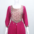 Elegant Magenta Anarkali Kurta Set with Printed Dupatta Gota Patti Detailing Festive Ethnic Wear for Women - Mangaldeep NX