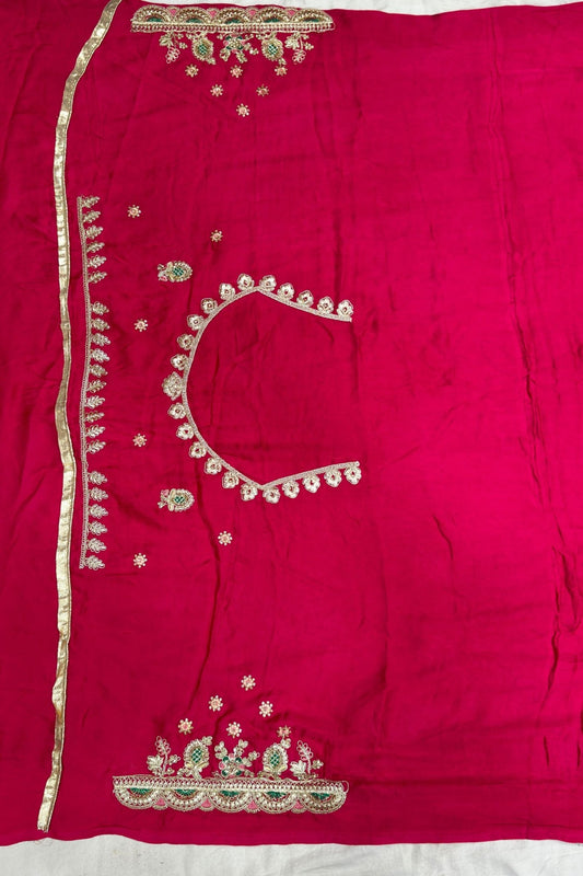 Elegant Magenta Silk Saree with Zari Embroidery - Mangaldeep NX
