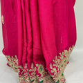 Elegant Magenta Silk Saree with Zari Embroidery - Mangaldeep NX