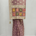 Elegant Mauve Banarasi Silk Saree - Mangaldeep NX