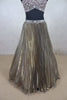 Elegant Metallic Gold Pleated Lehenga with Embellished Blouse - Mangaldeep NX