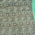 Elegant Mint Green Satin Saree with Floral Embroidery - Mangaldeep NX