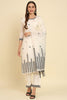 Elegant Off - White Embroidered Cotton Silk Salwar Suit with Dupatta - Mangaldeep NX