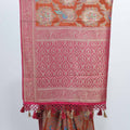 Elegant Orange and Pink Banarasi Silk Saree Traditional Festive & Wedding Wear - Mangaldeep NX