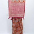 Elegant Orange and Pink Banarasi Silk Saree Traditional Festive & Wedding Wear - Mangaldeep NX