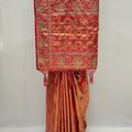 Elegant Orange & Red Banarasi Silk Saree - Mangaldeep NX