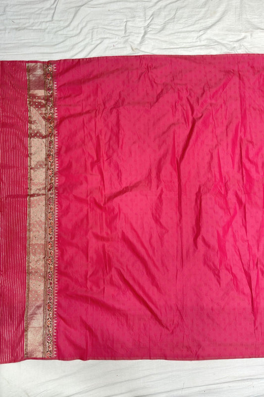 Elegant Peach Banarasi Silk Saree - Mangaldeep NX
