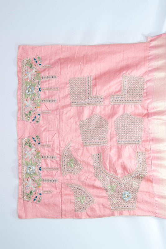 Elegant Peach Banarasi Silk Saree Traditional Wedding Festive Wear - Mangaldeep NX