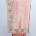 Elegant Peach Banarasi Silk Saree Traditional Wedding Festive Wear - Mangaldeep NX