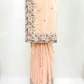 Elegant Peach Embroidered Silk Saree - Mangaldeep NX