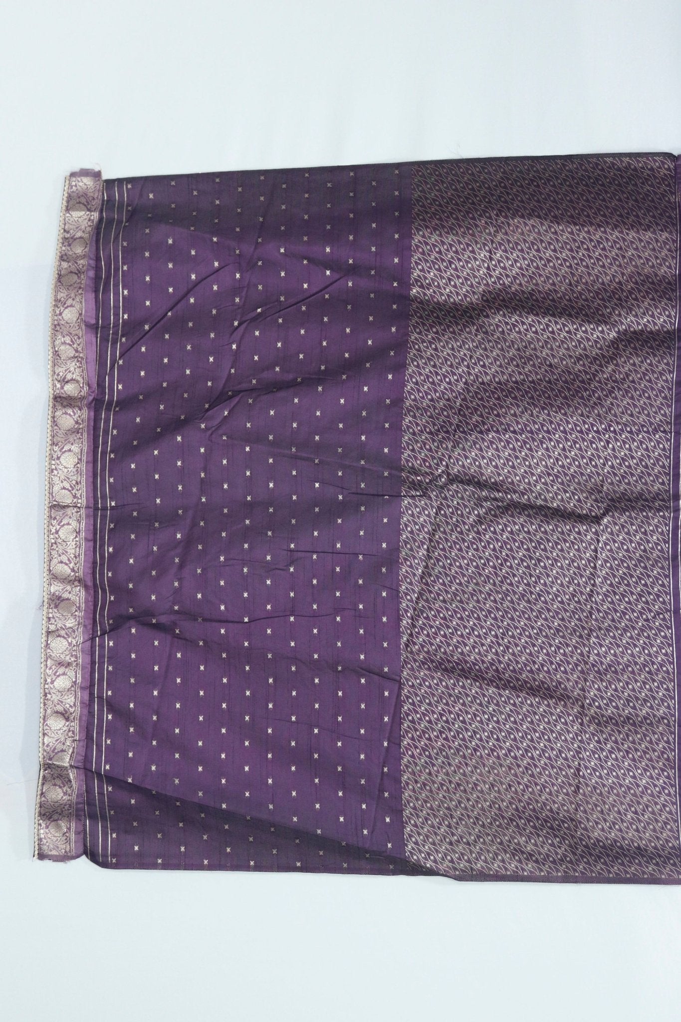 Elegant Purple Banarasi Silk Saree with Multicolor Brocade Weaving & Traditional Motifs – Wedding & Festive Wear - Mangaldeep NX