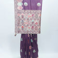 Elegant Purple Banarasi Silk Saree with Multicolor Brocade Weaving & Traditional Motifs – Wedding & Festive Wear - Mangaldeep NX