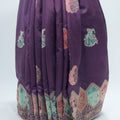 Elegant Purple Banarasi Silk Saree with Multicolor Brocade Weaving & Traditional Motifs – Wedding & Festive Wear - Mangaldeep NX