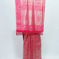 Elegant Rani Pink Banarasi Silk Saree Floral Motifs & Rich Pallu Wedding & Festive Wear - Mangaldeep NX