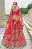 Elegant Red Bridal Lehenga Choli with Heavy Zari, Sequin, and Embroidery Work - Mangaldeep NX