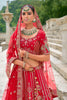 Elegant Red Bridal Lehenga Choli with Heavy Zari, Sequin, and Embroidery Work - Mangaldeep NX