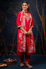 Elegant Red Shimmer Pant Style Suit with Floral Dupatta - Mangaldeep NX