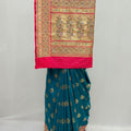 Elegant Teal Blue Banarasi Silk Saree - Mangaldeep NX