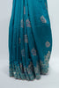 Elegant Teal Blue Banarasi Silk Saree with Antique Zari Weaving & Paisley Motifs – Festive & Wedding Wear - Mangaldeep NX