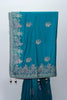 Elegant Teal Blue Banarasi Silk Saree with Antique Zari Weaving & Paisley Motifs – Festive & Wedding Wear - Mangaldeep NX