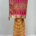 Elegant Yellow & Pink Banarasi Silk Saree - Mangaldeep NX