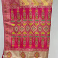 Elegant Yellow & Pink Banarasi Silk Saree - Mangaldeep NX