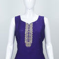 Embroidered Purple Straight Suit Set with Printed Floral Dupatta Festive & Ethnic Wear for Women - Mangaldeep NX