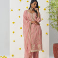 Fancy Pink Chiffon Embroidered Salwar Suit - Mangaldeep NX