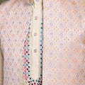 Festive Beige Kurta Set with Koti Jacket - Mangaldeep NX