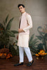 Festive Beige Kurta Set with Koti Jacket - Mangaldeep NX