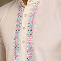 Festive Beige Kurta Set with Koti Jacket - Mangaldeep NX