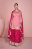 Festive Pink and Magenta Embroidered Sharara Suit for Women - Mangaldeep NX