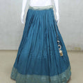 Festive Teal Blue Embroidered Silk Lehenga Choli with Dupatta - Mangaldeep NX