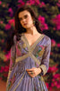 Floral Embroidered Georgette Anarkali Suit in Lavender - Mangaldeep NX