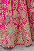 Fuchsia Pink Bridal Lehenga Choli with Heavy Zari and Embroidery - Mangaldeep NX