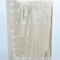 Golden Banarasi Silk Saree with Embroidered Border and Tassel Detailing - Mangaldeep NX